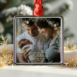 Unsere ersten Weihnachten als Mama und Vater Gilde Ornament Aus Metall