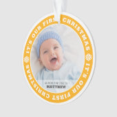 Unsere ersten Weihnachten als Mama und Vater Moder Ornament (Vorderseite)