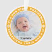 Unsere ersten Weihnachten als Mama und Vater Moder Ornament (Vorderseite)