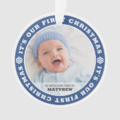 Unsere ersten Weihnachten als Mama und Vater Moder Ornament (Vorderseite)