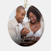 Unsere ersten Weihnachten als Mama und Vater Silbe Keramik Ornament (Links)