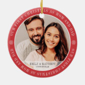 Unsere ersten Weihnachten als Mama & Vater Moderne Keramik Ornament (Hinten)