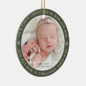 Unsere ersten Weihnachten als Mama & Vater Moderne Keramik Ornament (Rechts)