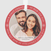 Unsere ersten Weihnachten als Mama & Vater Moderne Ornament (Rückseite)
