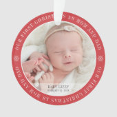 Unsere ersten Weihnachten als Mama & Vater Moderne Ornament (Vorderseite)