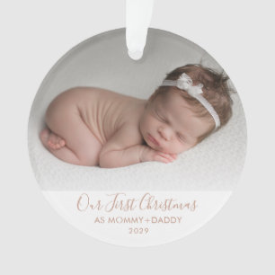 Unsere ersten Weihnachten als Mommy und Daddy  Cre Ornament