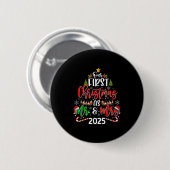 Unsere ersten Weihnachten als Mr. & Mrs. 2025 Button (Vorne & Hinten)
