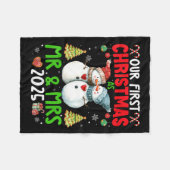 Unsere ersten Weihnachten als Mr. &amp; Mrs. 2025  Fleecedecke (Vorderseite (Horizontal))