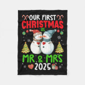 Unsere ersten Weihnachten als Mr. &amp; Mrs. 2025  Fleecedecke (Vorderseite)