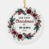 Unsere ersten Weihnachten als Mr&Mrs 2022 Ornament (Vorne)