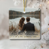 Unsere ersten Weihnachten als Mr. & Mrs. 2 Foto Keramikornament