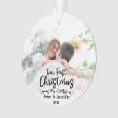 Unsere ersten Weihnachten als Mr. & Mrs. Custom 2  Ornament (Vorderseite)
