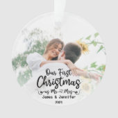 Unsere ersten Weihnachten als Mr. & Mrs. Custom 2 Ornament (Vorderseite)