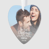 Unsere ersten Weihnachten als Mr. & Mrs. Custom 2  Ornament (Vorderseite)