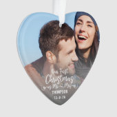 Unsere ersten Weihnachten als Mr. & Mrs. Custom 2  Ornament (Vorderseite)