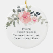 Unsere ersten Weihnachten als Mr. & Mrs. Elegant F Keramik Ornament (Hinten)