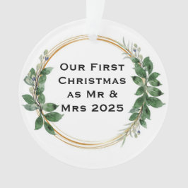 Unsere ersten Weihnachten als Mr. & Mrs. Elegant O Ornament