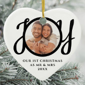 Unsere ersten Weihnachten als Mr. & Mrs. Foto Keramik Ornament