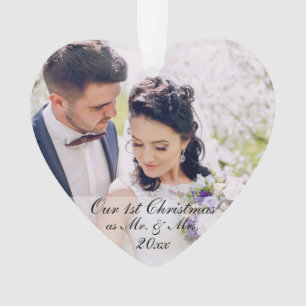 Unsere ersten Weihnachten als Mr. & Mrs. Foto Orna Ornament