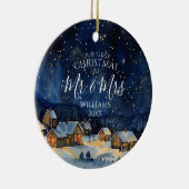 Unsere ersten Weihnachten als Mr. & Mrs. Foto Rust Keramik Ornament (Rechts)