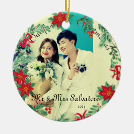 Unsere ersten Weihnachten als Mr. & Mrs. Keramik-O Keramik Ornament