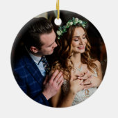 Unsere ersten Weihnachten als Mr. & Mrs. | Monogra Keramik Ornament (Hinten)