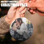 Unsere ersten Weihnachten als Mr. & Mrs. Newlywed  Keramik Ornament