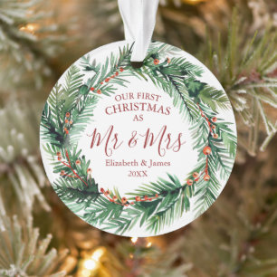 Unsere ersten Weihnachten als Mr. & Mrs. Ornament