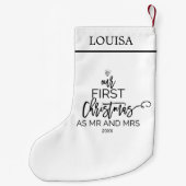 Unsere ersten Weihnachten als Mr. & Mrs. Personali Kleiner Weihnachtsstrumpf (Rückseite)