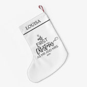 Unsere ersten Weihnachten als Mr. & Mrs. Personali Kleiner Weihnachtsstrumpf (Rückseite (Hängend))