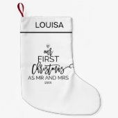 Unsere ersten Weihnachten als Mr. & Mrs. Personali Kleiner Weihnachtsstrumpf (Vorderseite)