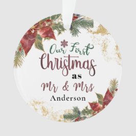 Unsere ersten Weihnachten als Mr & Mrs Personalisi Ornament