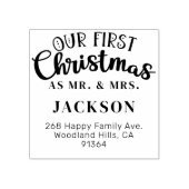 Unsere ersten Weihnachten als MR & MRS Rücksendead Gummistempel (Prägung)