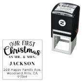 Unsere ersten Weihnachten als MR & MRS Rücksendead Permastempel (Beispiel)