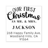 Unsere ersten Weihnachten als MR & MRS Rücksendead Permastempel (Design)