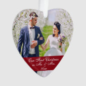 Unsere ersten Weihnachten als Mr. & Mrs. Wedding H Ornament (Vorderseite)