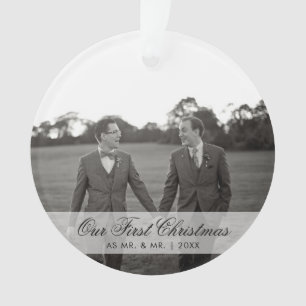 Unsere ersten Weihnachten als Mr. und Mr. Foto Gay Ornament