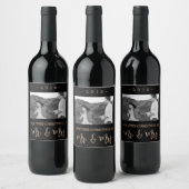 Unsere ersten Weihnachten als Mr. und Mrs. 2019 Mo Weinetikett (Flaschen)