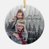 Unsere ersten Weihnachten als Mr. und Mrs. Christm Keramik Ornament (Vorne)