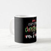 Unsere ersten Weihnachten als Mr. und Mrs. Ehefrau Kaffeetasse (Vorderseite Links)