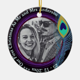 Unsere ersten Weihnachten als MR und MRS FOTO Peac Keramik Ornament