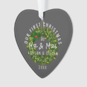 Unsere ersten Weihnachten als Mr. und Mrs. Husband Ornament (Vorderseite)