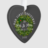 Unsere ersten Weihnachten als Mr. und Mrs. Husband Ornament (Vorderseite)