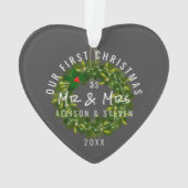 Unsere ersten Weihnachten als Mr. und Mrs. Husband Ornament (Rückseite)