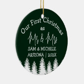 Unsere ersten Weihnachten als Mr. und Mrs. Keramik Ornament (Rechts)