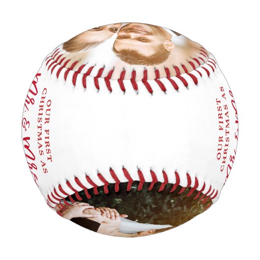 Unsere ersten Weihnachten als Mr. und Mrs. Newlywe Baseball (Rückseite)