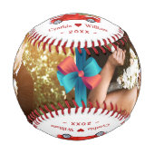 Unsere ersten Weihnachten als Mr. und Mrs. Newlywe Baseball (Vorderseite)