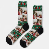 Unsere ersten Weihnachten als Mr. und Mrs. Newlywe Socken (Linkes Detail)