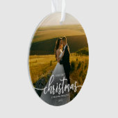 Unsere ersten Weihnachten als Mr. und Mrs. Simple  Ornament (Vorderseite)