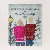 Unsere ersten Weihnachten als Mr. und Mrs. Verheir Puzzle (Vertikal)